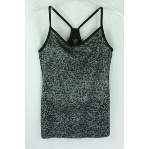 Champion Tank Top Built-In Shelf Bra Gray Print Womens Small Sleeveless Gym
